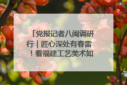 党报记者八闽调研行｜匠心深处有春雷！看福建工艺美术如何创新表达