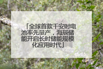 全球首款千安时电池率先量产，海辰储能开启长时储能规模化应用时代