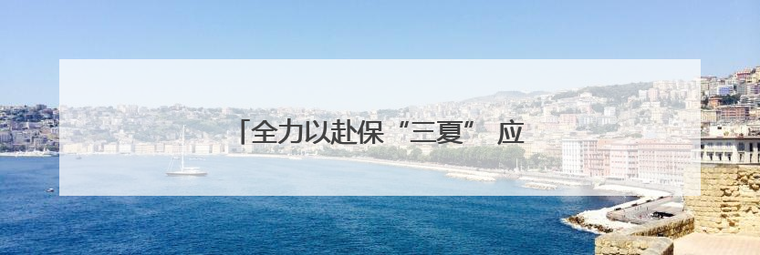 全力以赴保“三夏” 应急电源车护航襄州夏收