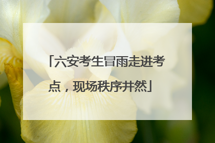 六安考生冒雨走进考点，现场秩序井然