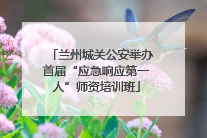 兰州城关公安举办首届“应急响应第一人”师资培训班