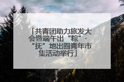 共青团助力旅发大会暨端午出“粽”·“抚”地出圈青年市集活动举行