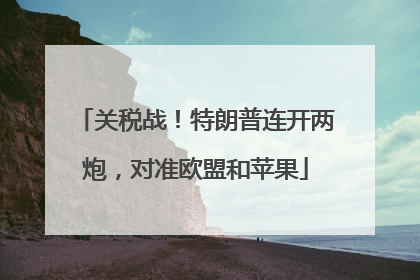 关税战！特朗普连开两炮，对准欧盟和苹果
