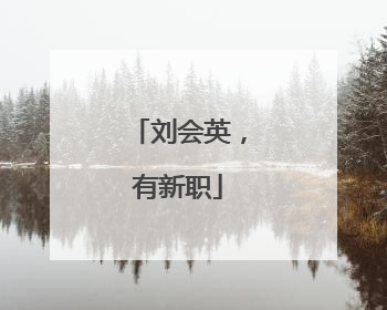 刘会英，有新职
