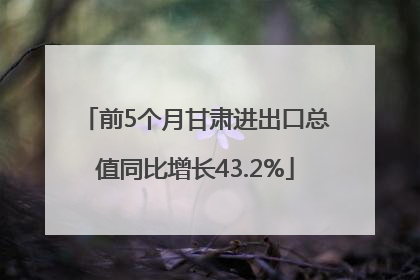 前5个月甘肃进出口总值同比增长43.2%