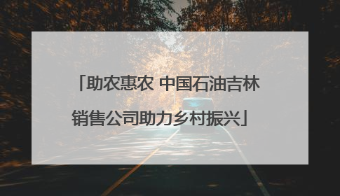 助农惠农 中国石油吉林销售公司助力乡村振兴