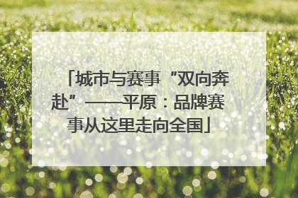 城市与赛事“双向奔赴”——平原：品牌赛事从这里走向全国
