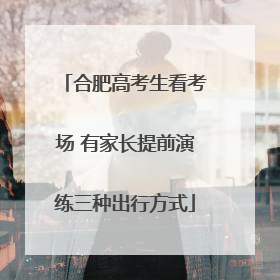 合肥高考生看考场 有家长提前演练三种出行方式