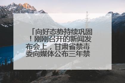 向好态势持续巩固！刚刚召开的新闻发布会上，甘肃省禁毒委向媒体公布三年禁毒工作“成绩单”