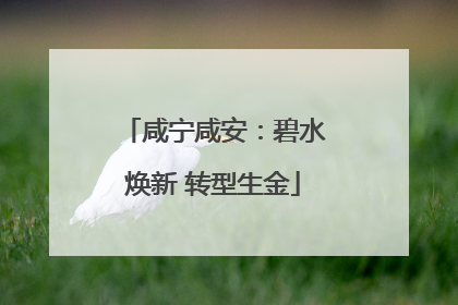 咸宁咸安：碧水焕新 转型生金