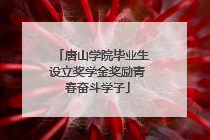 唐山学院毕业生设立奖学金奖励青春奋斗学子