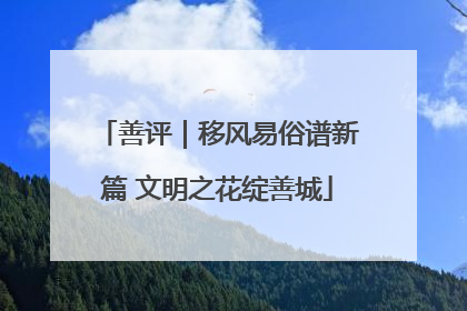 善评｜移风易俗谱新篇 文明之花绽善城
