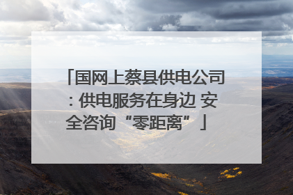 国网上蔡县供电公司：供电服务在身边 安全咨询“零距离”