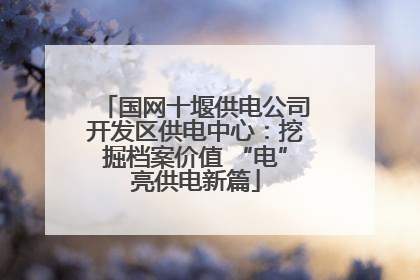国网十堰供电公司开发区供电中心：挖掘档案价值 “电”亮供电新篇