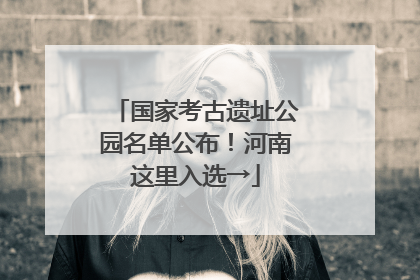 国家考古遗址公园名单公布！河南这里入选→