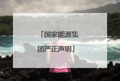国家能源集团严正声明