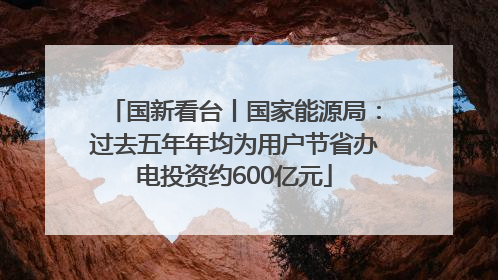 国新看台丨国家能源局：过去五年年均为用户节省办电投资约600亿元