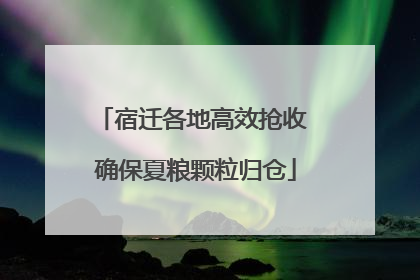 宿迁各地高效抢收 确保夏粮颗粒归仓