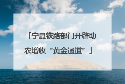 宁夏铁路部门开辟助农增收“黄金通道”