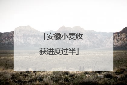 安徽小麦收获进度过半