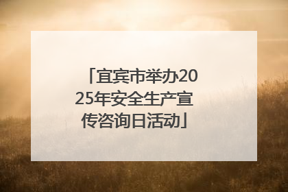 宜宾市举办2025年安全生产宣传咨询日活动