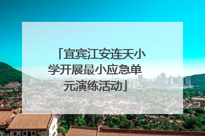 宜宾江安连天小学开展最小应急单元演练活动