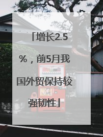 增长2.5%，前5月我国外贸保持较强韧性