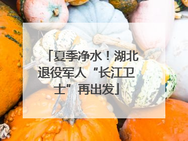 夏季净水！湖北退役军人“长江卫士”再出发