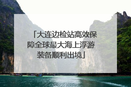 大连边检站高效保障全球最大海上浮游装备顺利出境