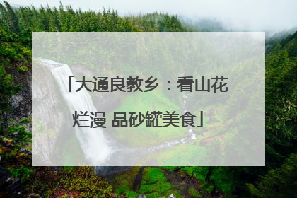 大通良教乡：看山花烂漫 品砂罐美食