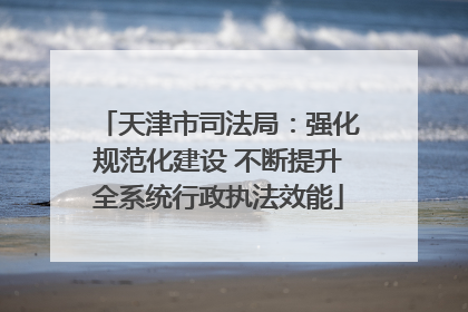 天津市司法局：强化规范化建设 不断提升全系统行政执法效能