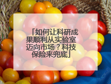 如何让科研成果顺利从实验室迈向市场？科技保险来兜底