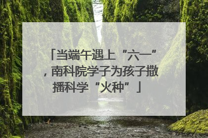 当端午遇上“六一”，南科院学子为孩子撒播科学“火种”