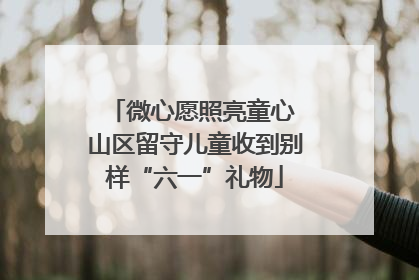 微心愿照亮童心 山区留守儿童收到别样“六一”礼物