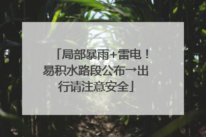 局部暴雨+雷电！易积水路段公布→出行请注意安全