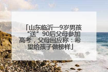 山东临沂一9岁男孩“送”90后父母参加高考，父母回应称：希望给孩子做榜样