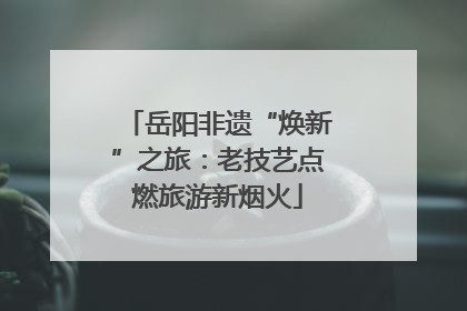 岳阳非遗“焕新”之旅：老技艺点燃旅游新烟火