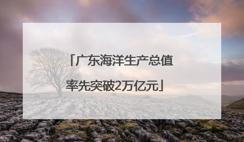 广东海洋生产总值率先突破2万亿元