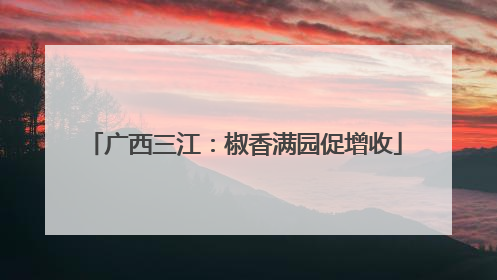广西三江：椒香满园促增收