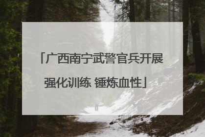 广西南宁武警官兵开展强化训练 锤炼血性