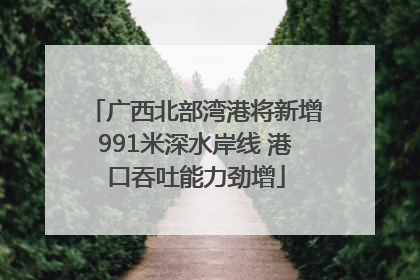 广西北部湾港将新增991米深水岸线 港口吞吐能力劲增