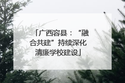 广西容县：“融合共建”持续深化清廉学校建设