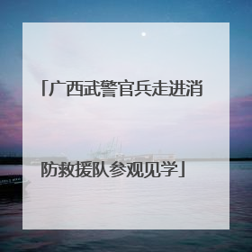 广西武警官兵走进消防救援队参观见学