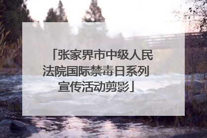 张家界市中级人民法院国际禁毒日系列宣传活动剪影