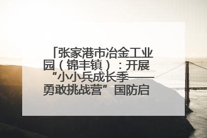 张家港市冶金工业园（锦丰镇）：开展“小小兵成长季——勇敢挑战营”国防启蒙教育活动