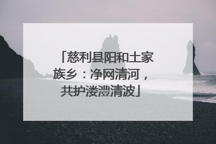 慈利县阳和土家族乡：净网清河，共护溇澧清波