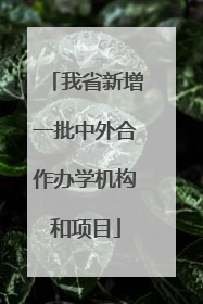 我省新增一批中外合作办学机构和项目