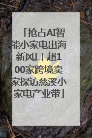 抢占AI智能小家电出海新风口 超100家跨境卖家探访慈溪小家电产业带