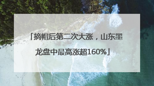 摘帽后第二次大涨，山东墨龙盘中最高涨超160%
