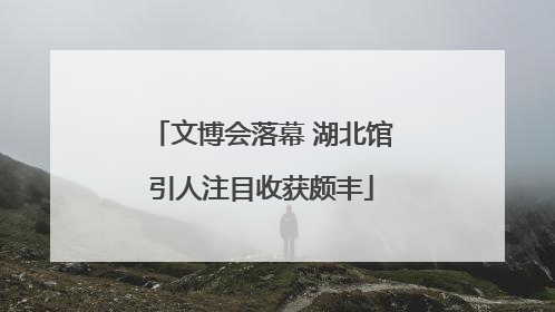 文博会落幕 湖北馆引人注目收获颇丰